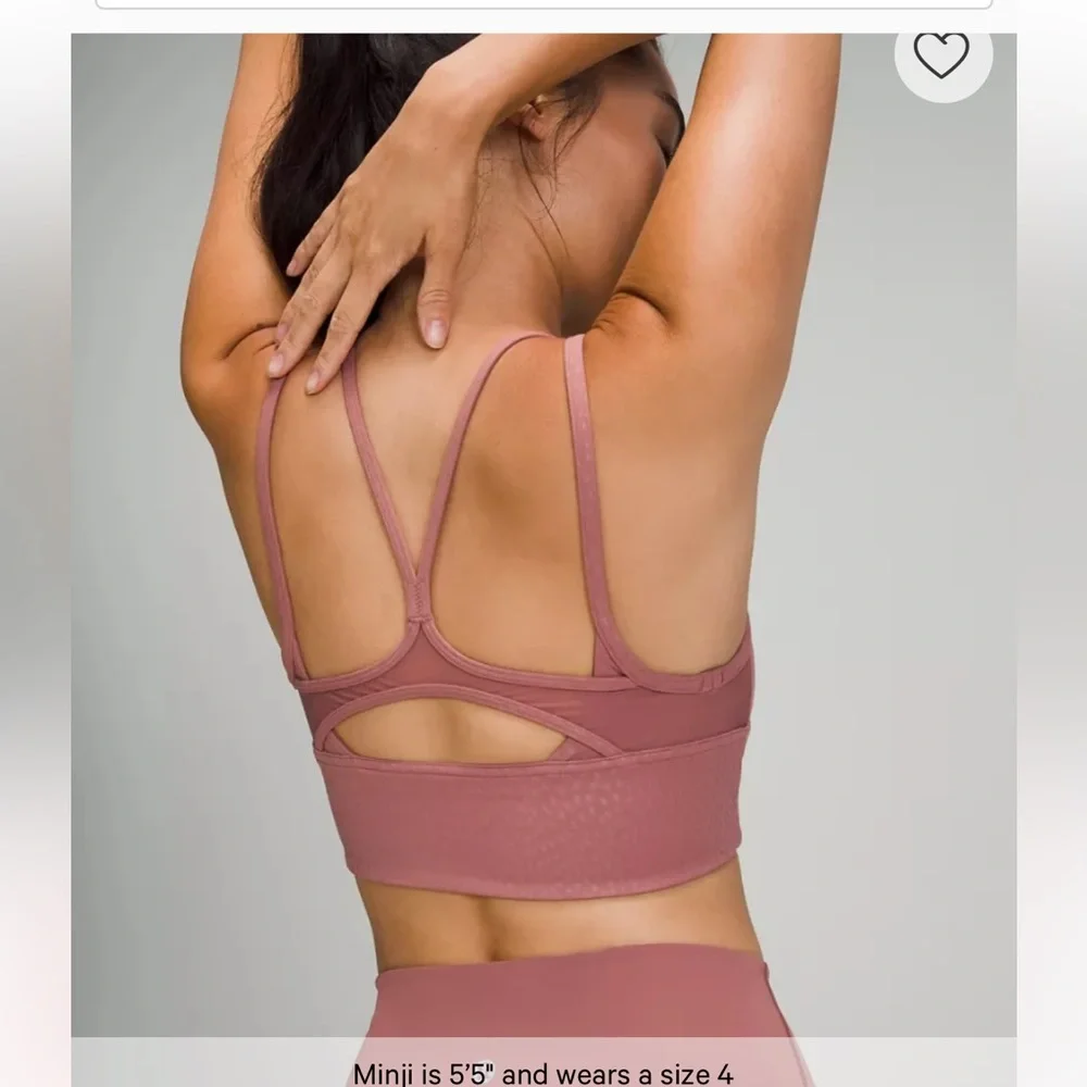 Lululemon Nulu Strappy Sports Bra BLACK Strappy Back Yoga Workout Size 6